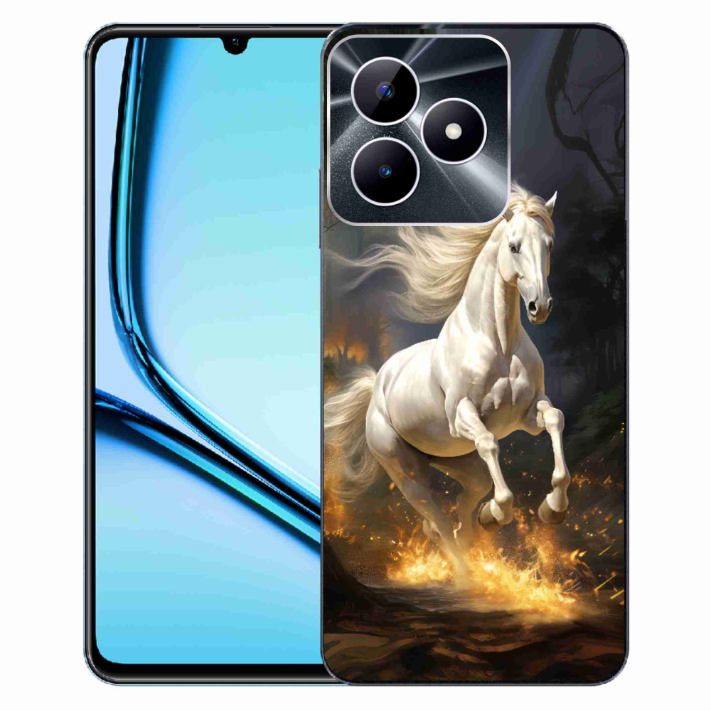 Gelový kryt mmCase na Realme Note 50 - bílý kůň 2