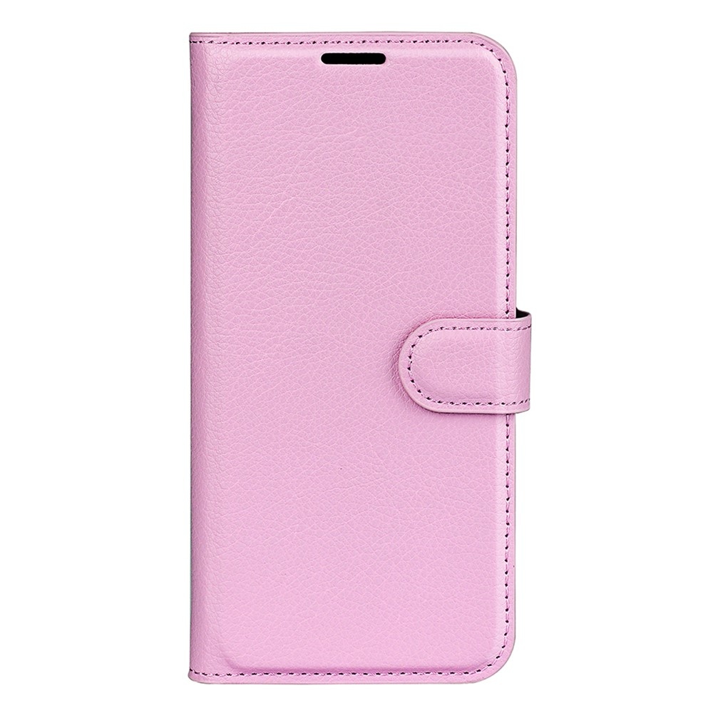 Litchi knížkové pouzdro na Xiaomi Redmi Note 14 5G - růžové