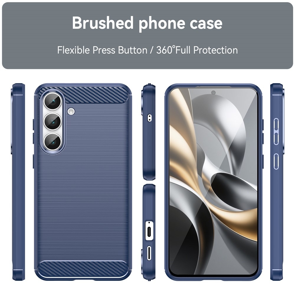 Carbon odolný gelový obal na Samsung Galaxy S25 FE - modrý