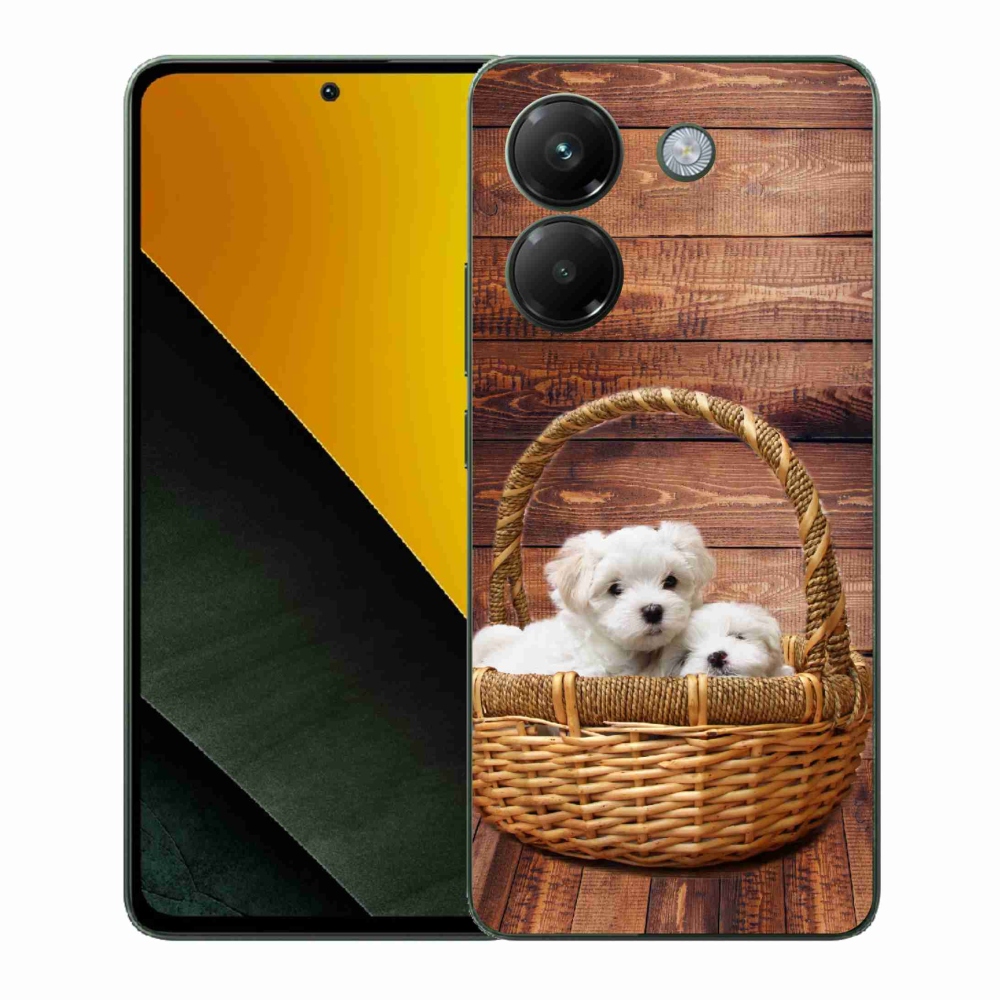 Gelový kryt mmCase na Xiaomi Poco M7 Pro 5G - štěňátka