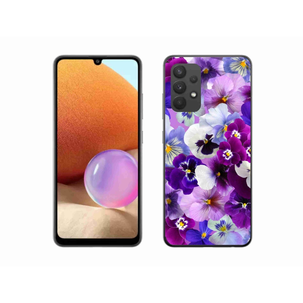 Gelový kryt mmCase na Samsung Galaxy A32 4G - květiny 9