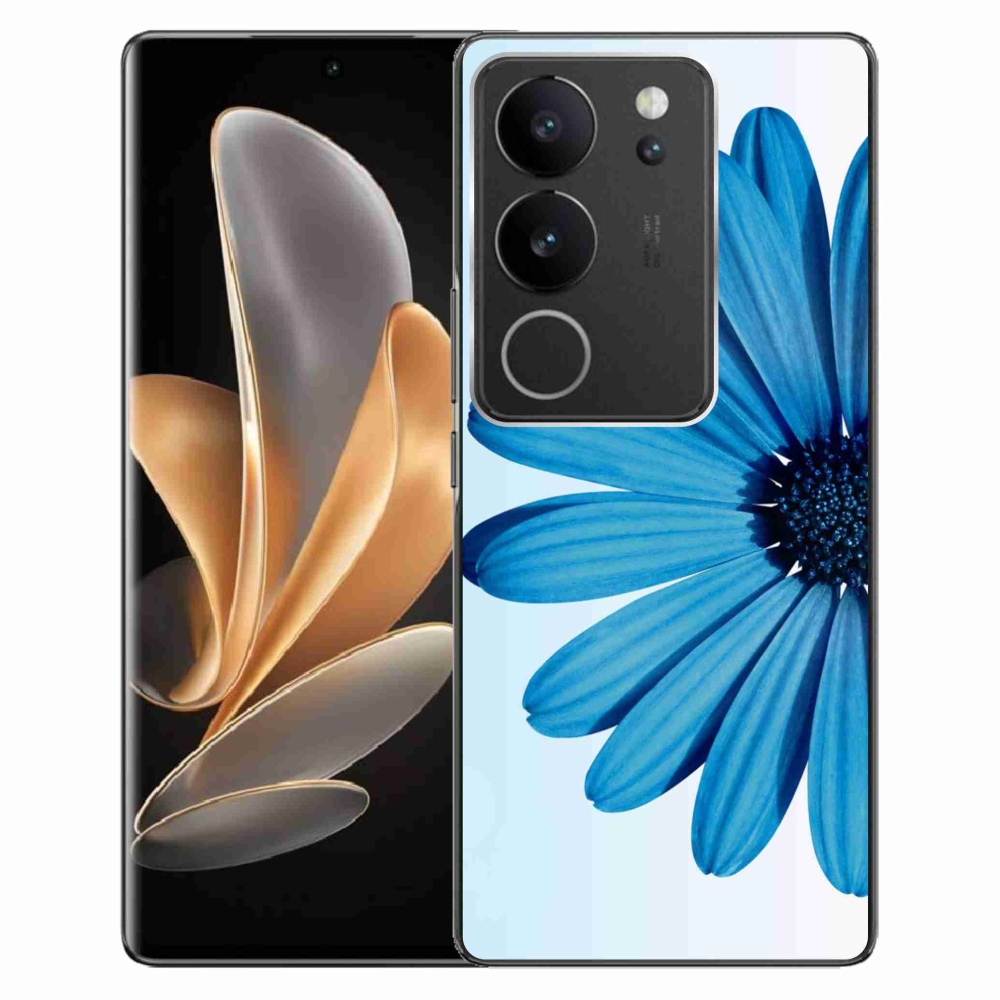 Gelový obal mmCase na Vivo V29 5G - modrá kopretina