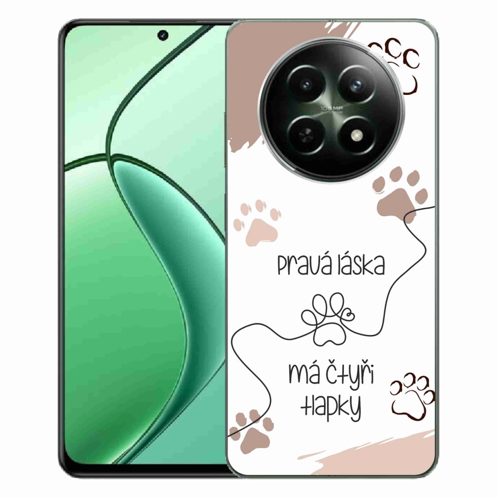 Gelový kryt mmCase na Realme 12 5G/12x 5G - psí motiv 1 bílé pozadí