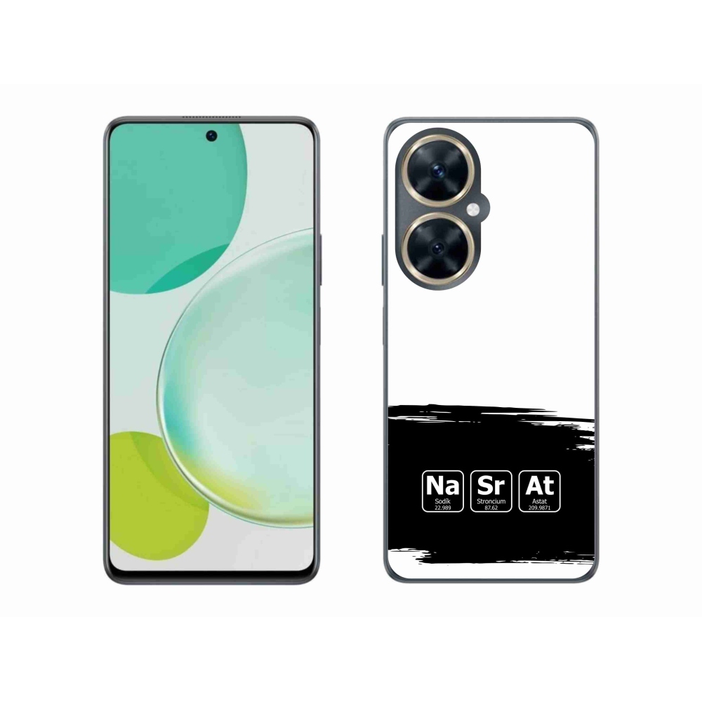 Gelový kryt mmCase na Huawei Nova 11i - chemické prvky černobílé pozadí