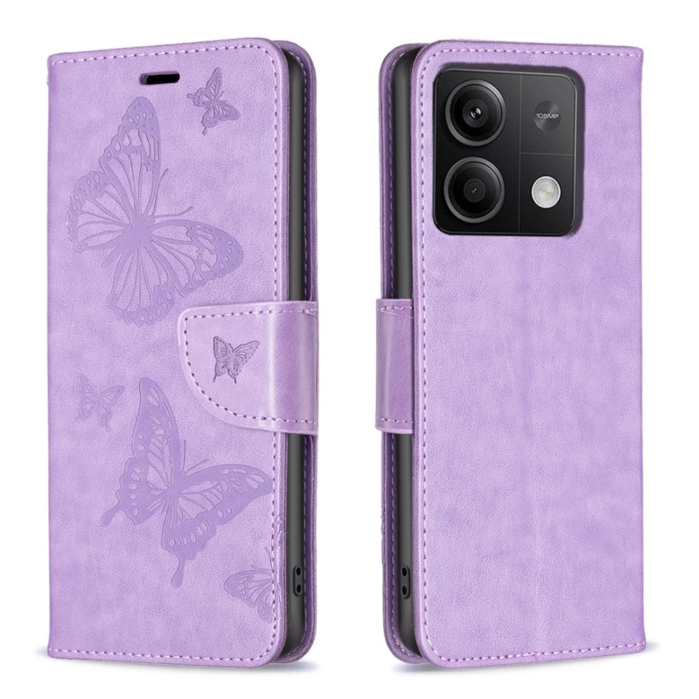 Butterfly knížkové pouzdro na Xiaomi Redmi Note 13 - světlefialové