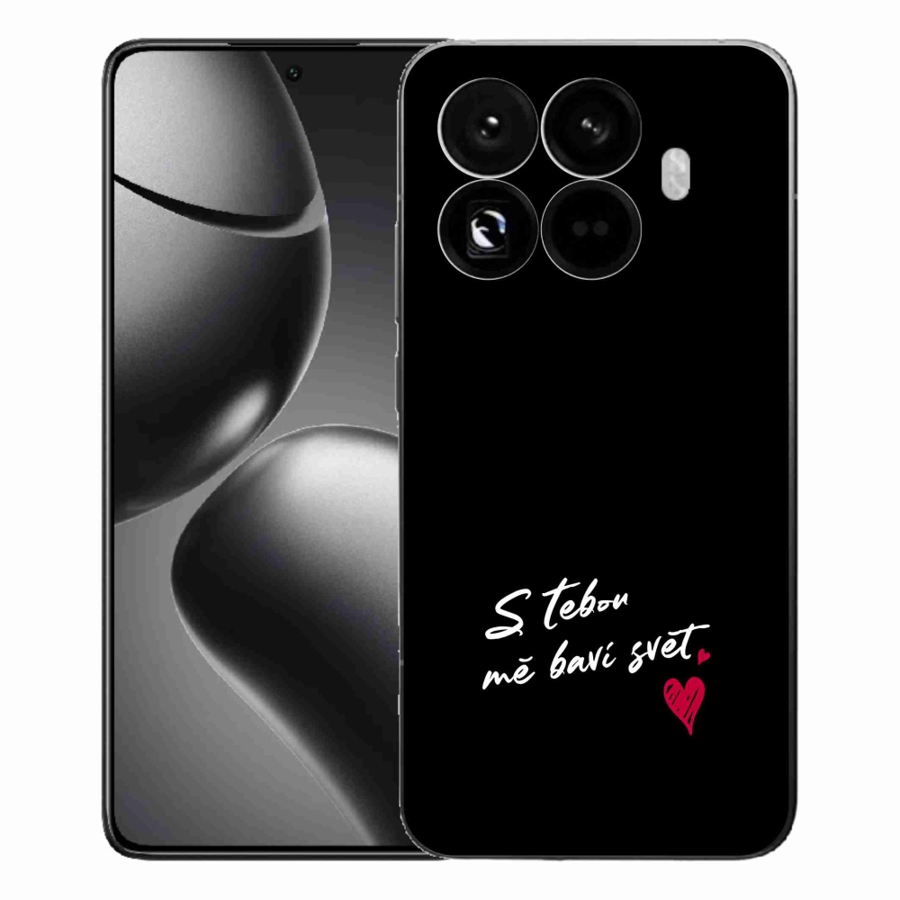 Gelový kryt mmCase na Xiaomi 15T Pro - zamilovaný text 1 černé pozadí