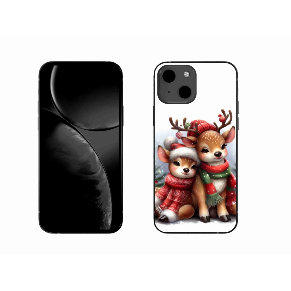 Gelový kryt mmCase na iPhone 13 6.1 - vánoční sobi