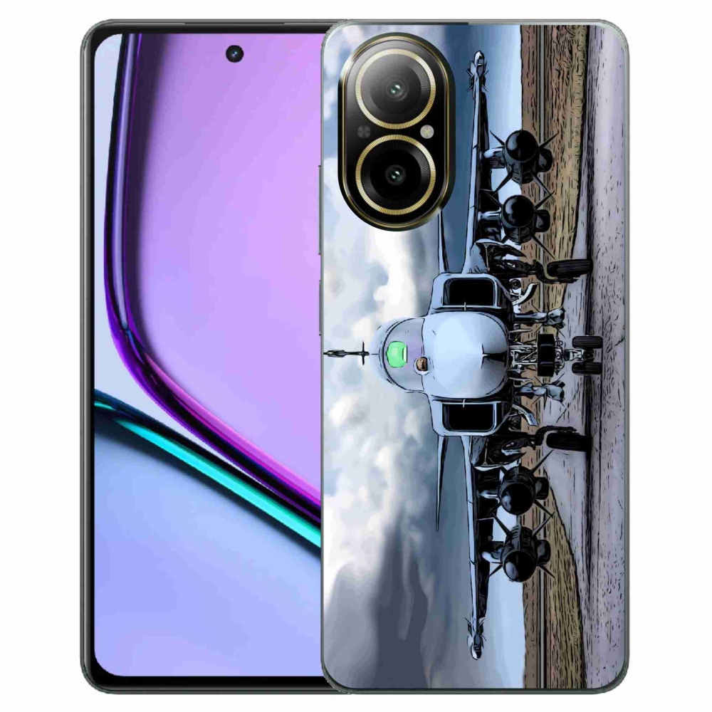 Gelový kryt mmCase na Realme C67 - vojenské letadlo
