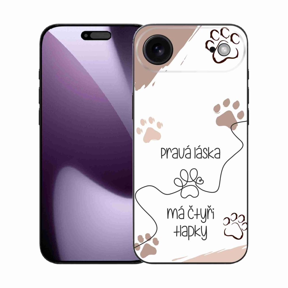 Gelový kryt mmCase na iPhone 17 Air - psí motiv 1 bílé pozadí