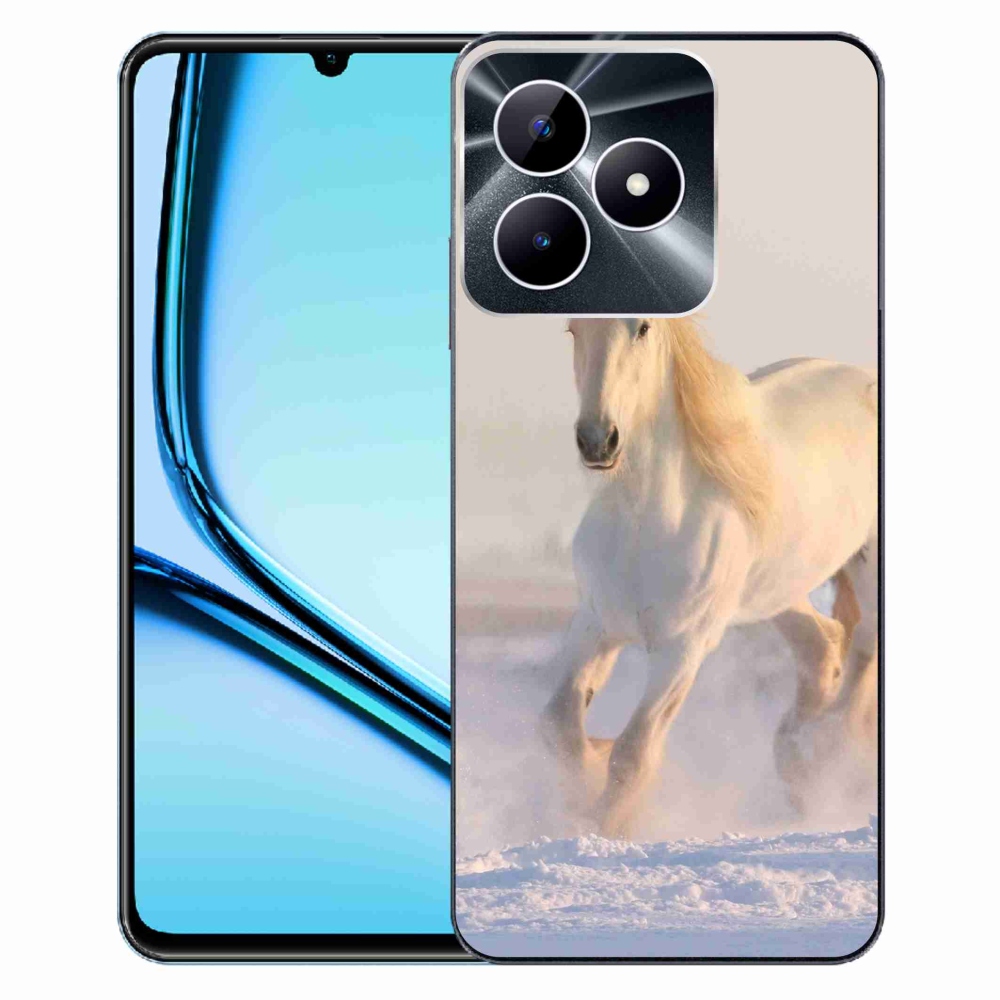 Gelový obal mmCase na Realme Note 50 - kůň ve sněhu