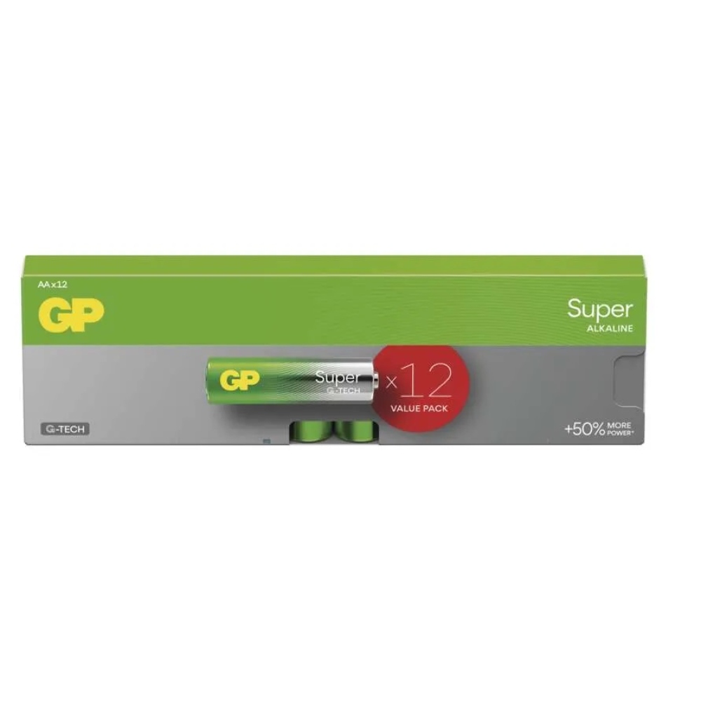 Alkalická baterie GP Super AA (LR6) - 12ks