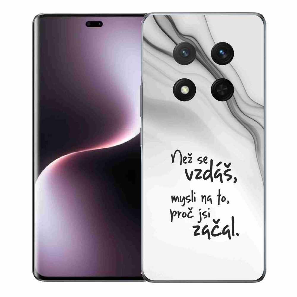 Gelový kryt mmCase na Honor Magic 7 Lite 5G - citát 2 bílé pozadí