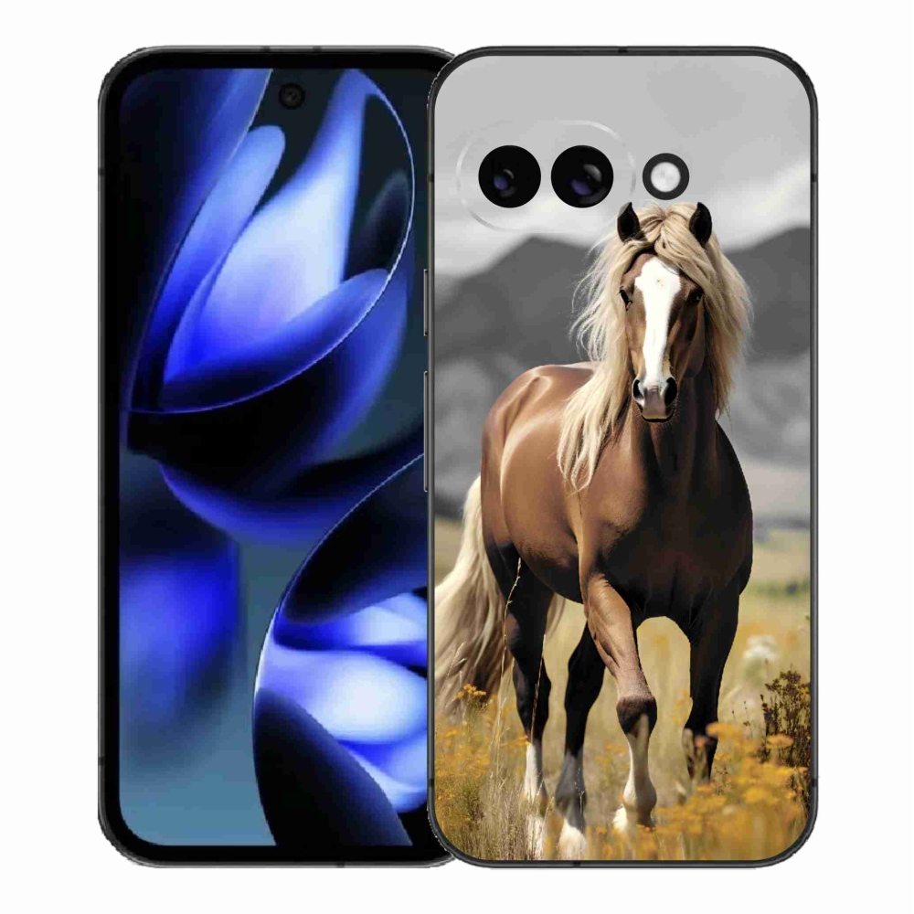 Gelový kryt mmCase na Google Pixel 9a - hnědý kůň 1