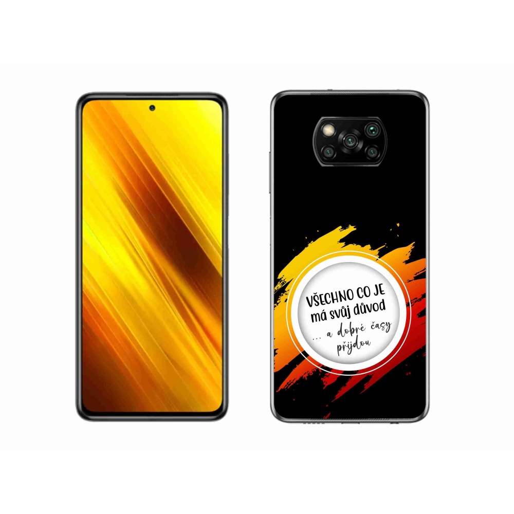 Gelový kryt mmCase na Xiaomi Poco X3 Pro - citát 3 černé pozadí