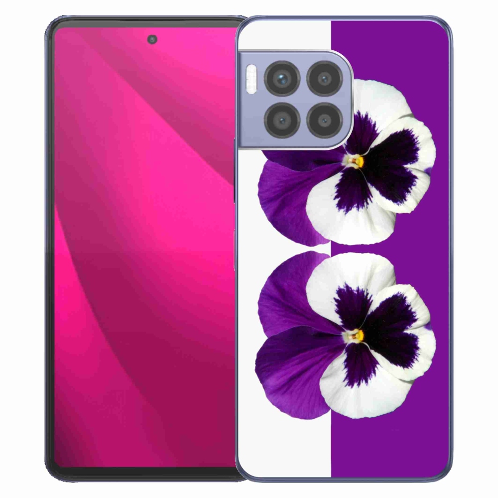 Gelový kryt mmCase na T-Mobile T Phone 2 Pro - fialovobílý květ