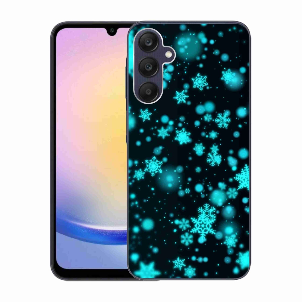 Gelový kryt mmCase na Samsung Galaxy A25 5G - sněhové vločky 1
