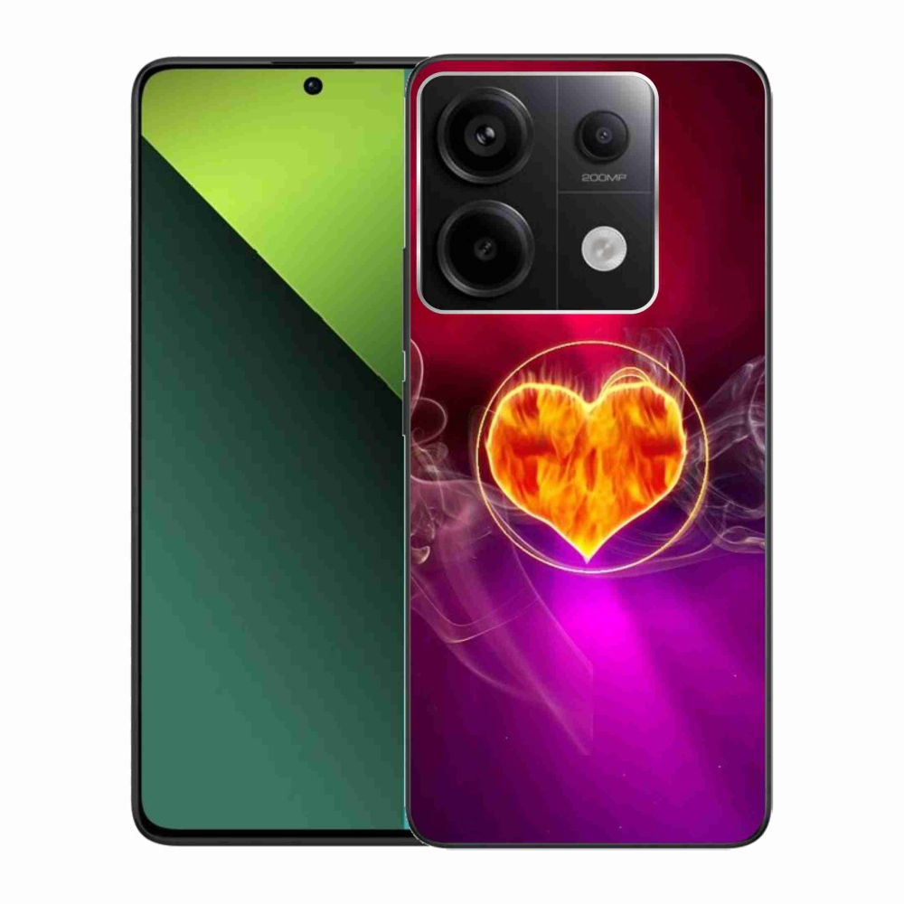 Gelový kryt mmCase na Xiaomi Redmi Note 13 Pro 5G/Poco X6 5G - ohnivé srdce