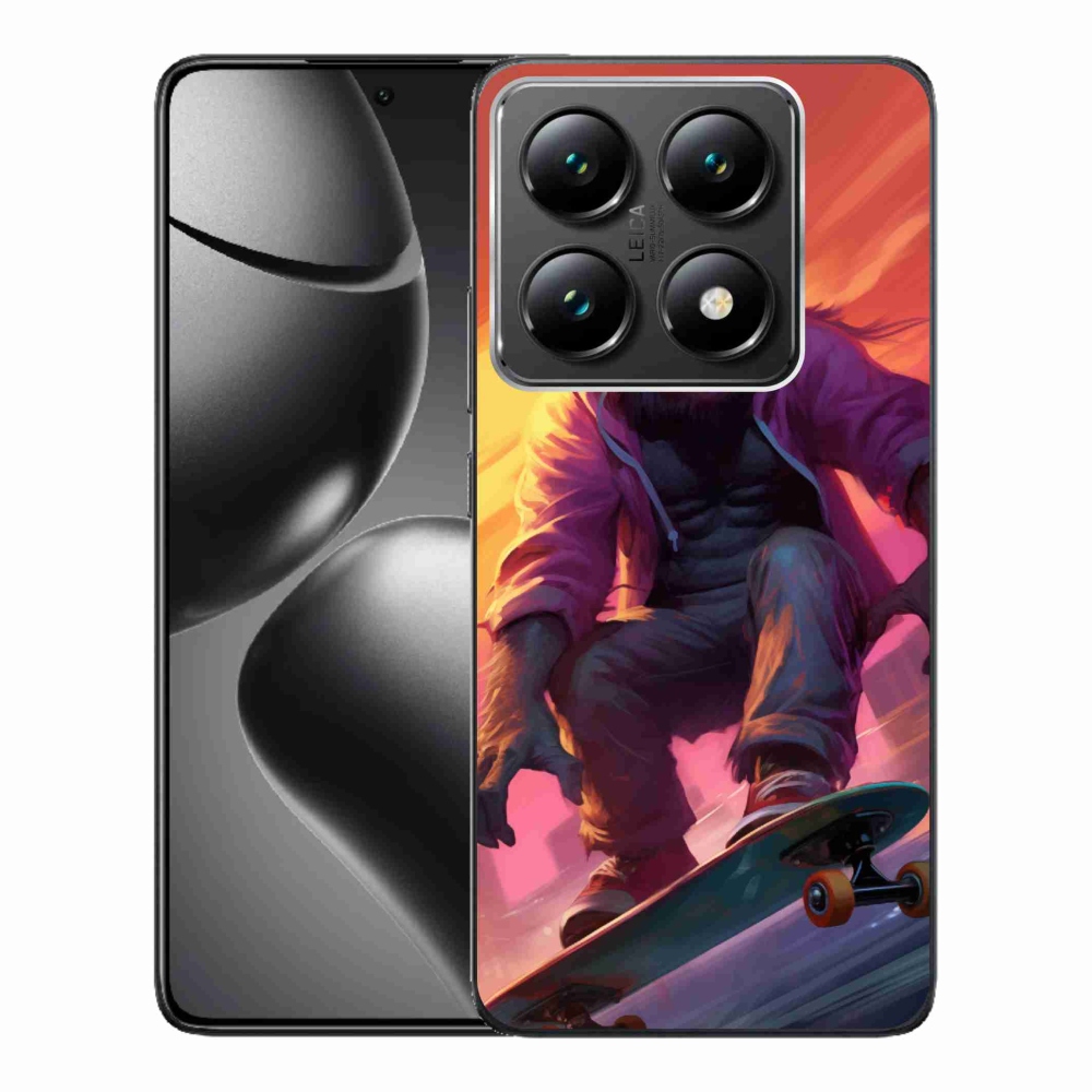 Gelový kryt mmCase na Xiaomi 14T Pro - gorila na skateboardu