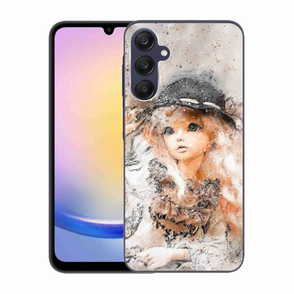 Gelový kryt mmCase na Samsung Galaxy A25 5G - holčička s kloboukem