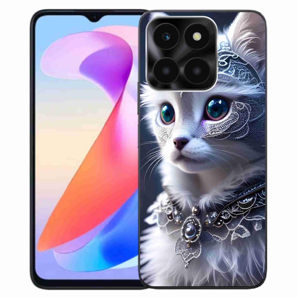 Gelový kryt mmCase na Honor X6a - bílá kočka