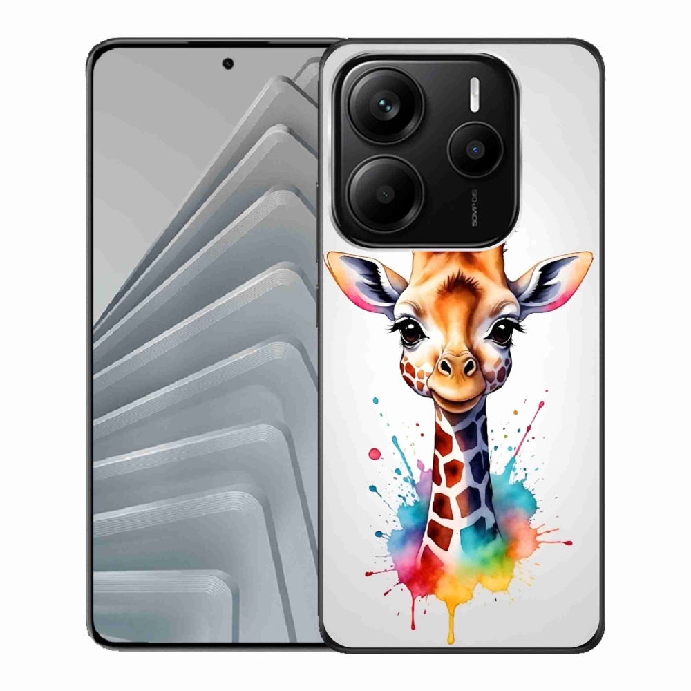 Gelový kryt mmCase na Xiaomi Redmi Note 14 5G - žirafa 1