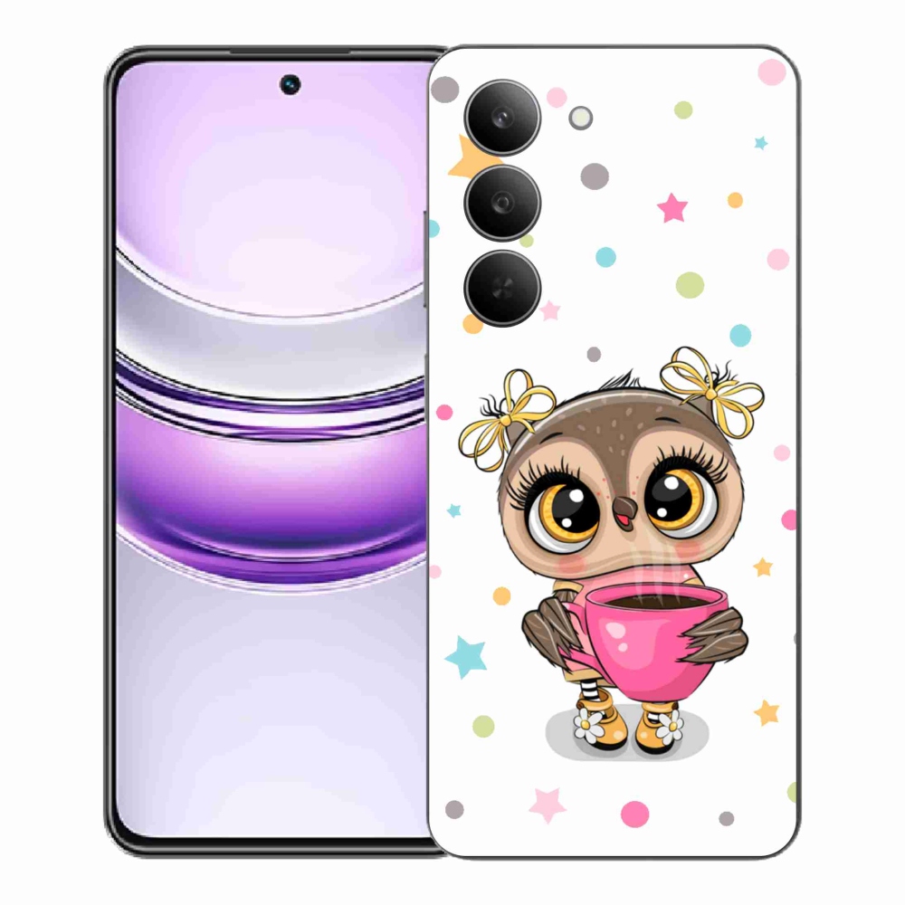 Gelový kryt mmCase na Realme 14x 5G - kreslená sovička