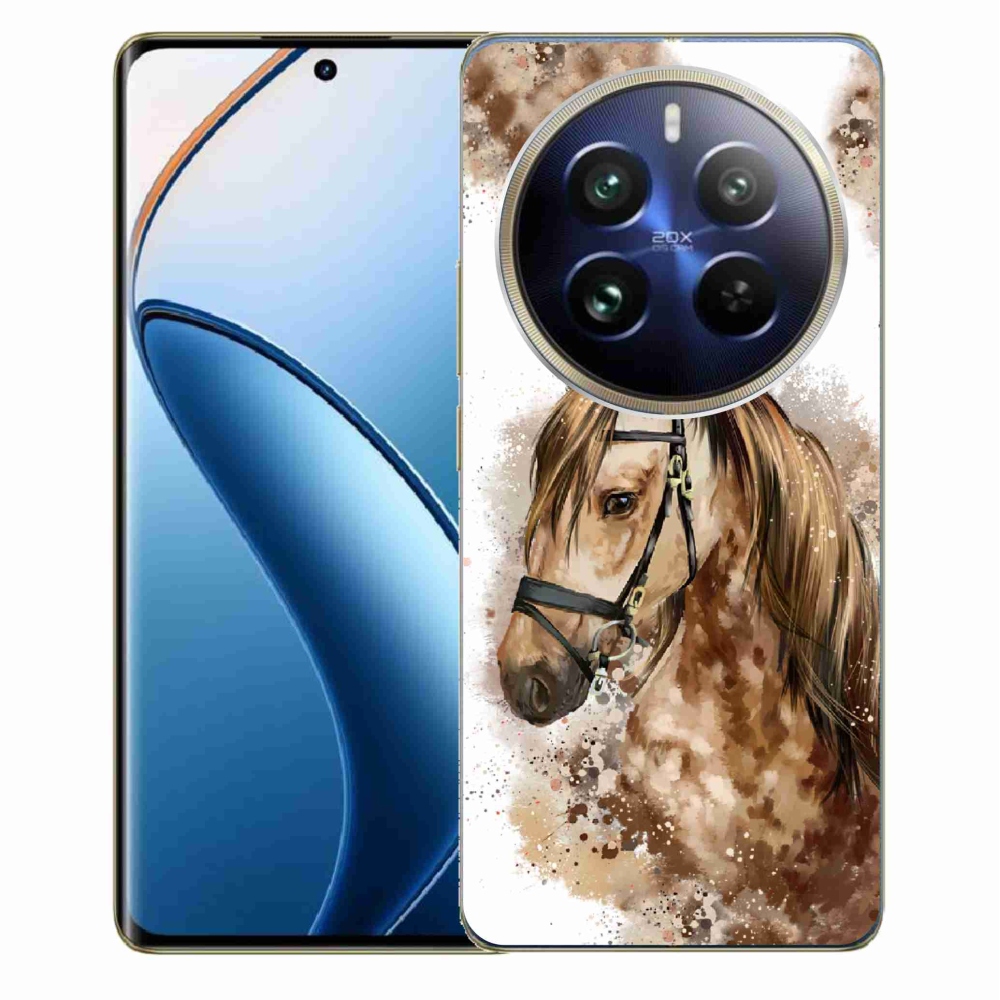 Gelový kryt mmCase na Realme 12 Pro 5G/12 Pro+ 5G - hnědý kreslený kůň