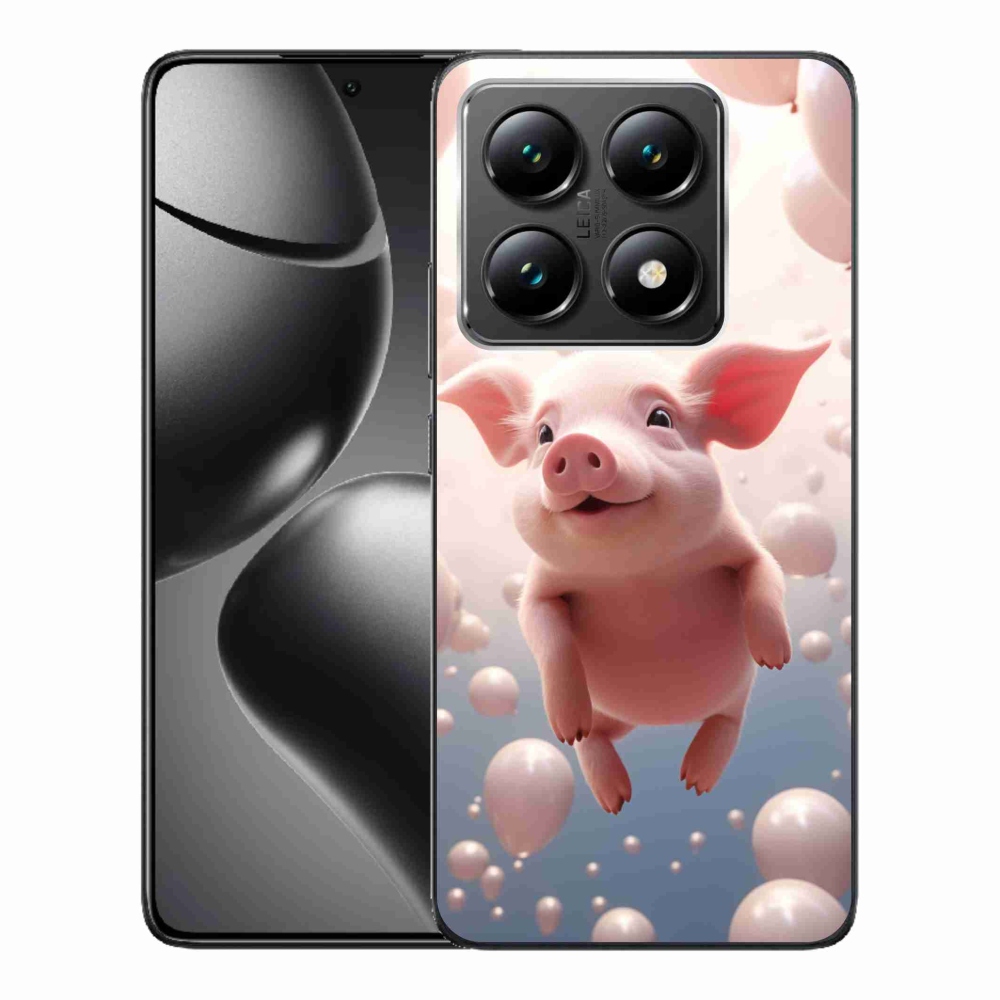 Gelový kryt mmCase na Xiaomi 14T - prasátko s balónky