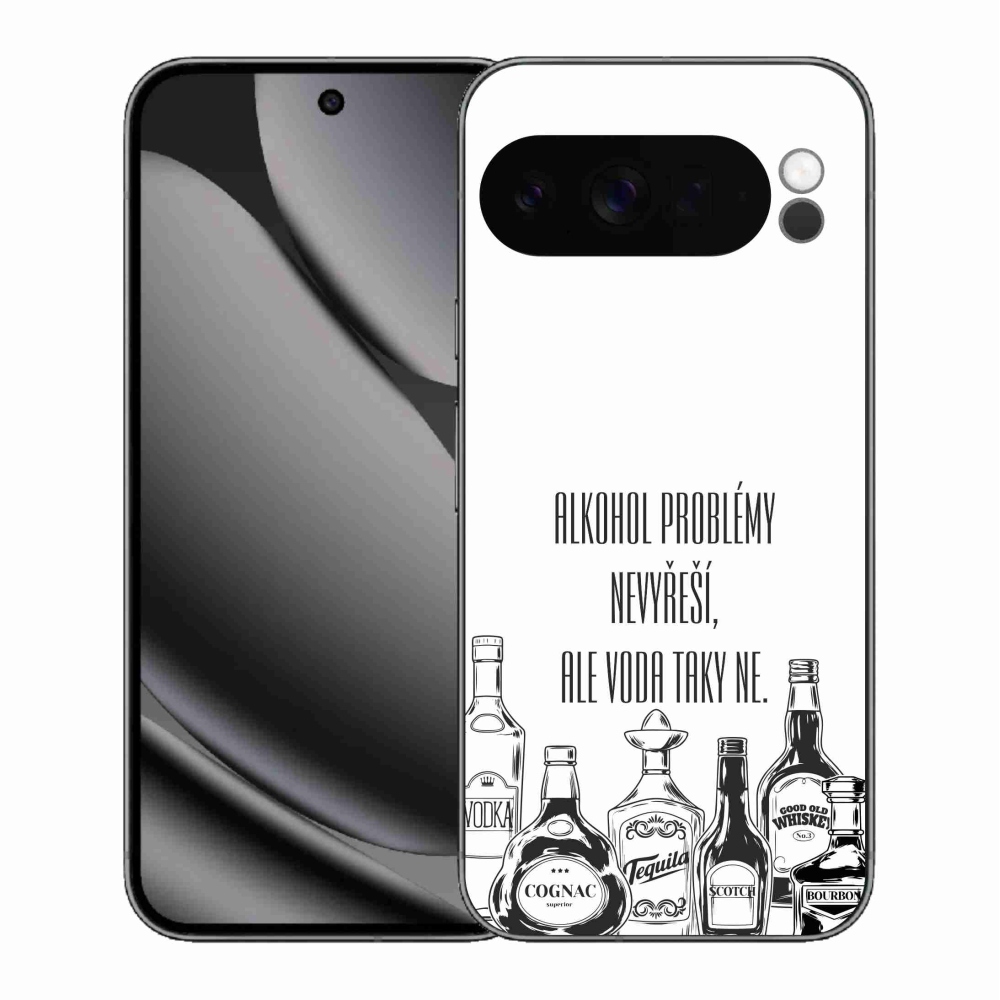Gelový kryt mmCase na Google Pixel 10 Pro XL - vtipný text bílé pozadí