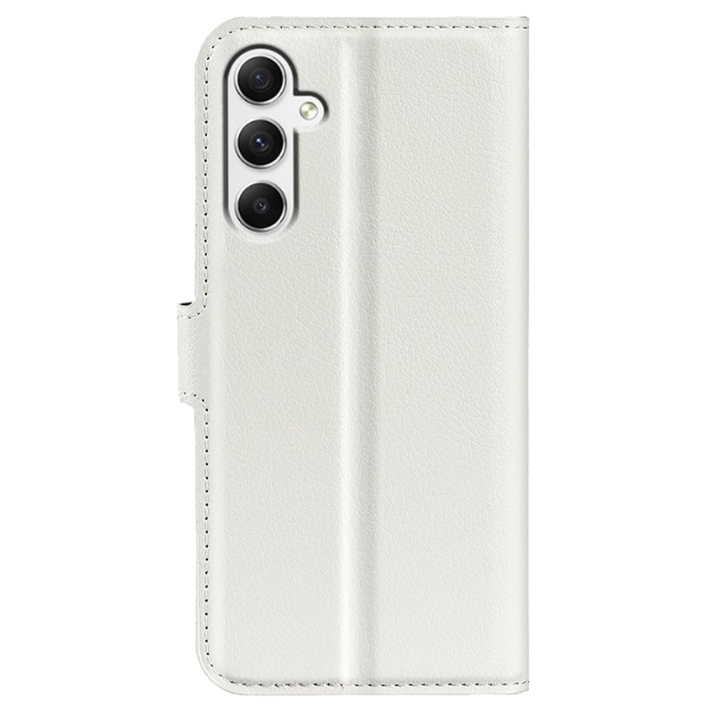 Litchi knížkové pouzdro na Samsung Galaxy A35 5G - bílé