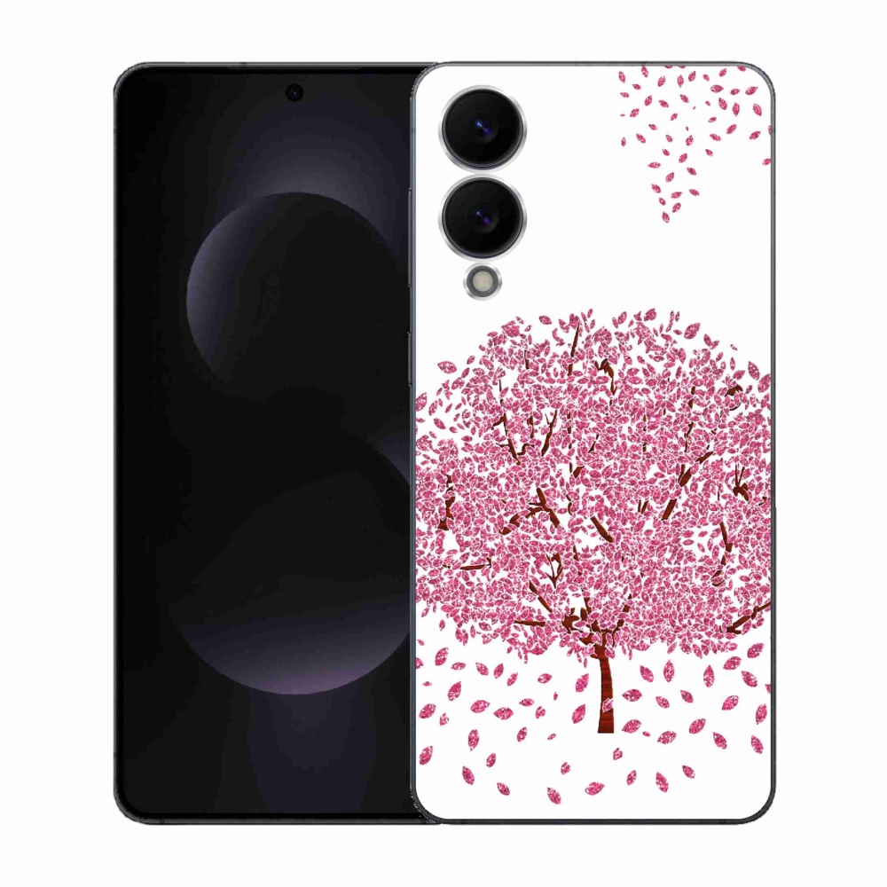 Gelový kryt mmCase na Samsung Galaxy S25 Edge - kreslený strom s listy
