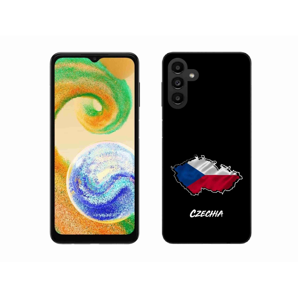 Gelový kryt mmCase na Samsung Galaxy A04s (164.7x76.7x9.1mm) - Czechia černé pozadí