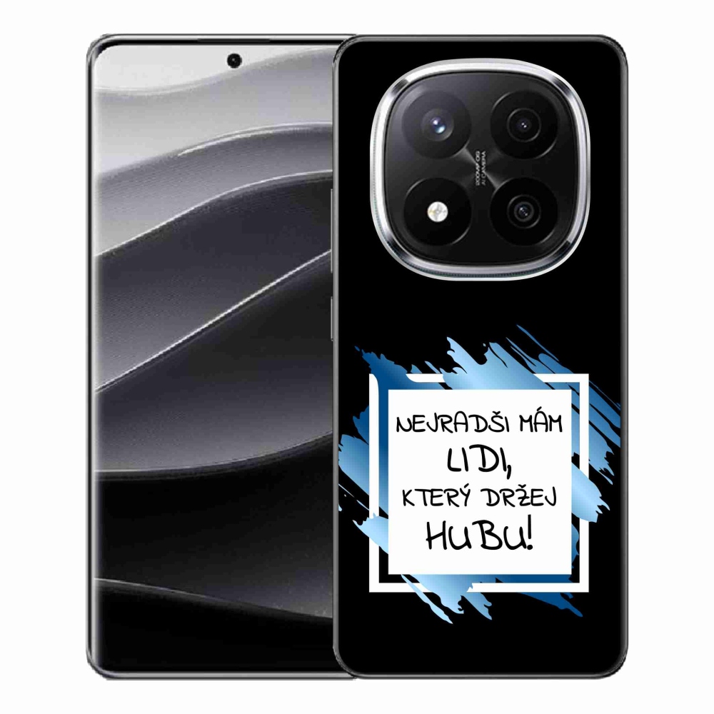 Gelový kryt mmCase na Xiaomi Redmi Note 14 Pro+ 5G - vtipný text 7 bíločerné pozadí