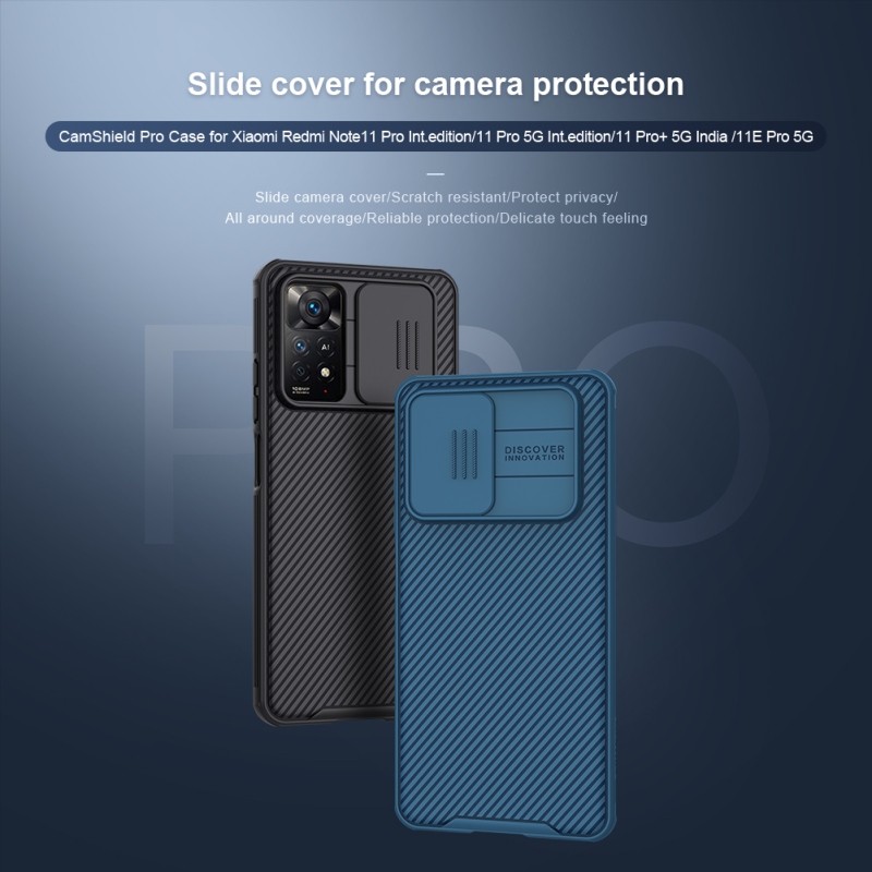 Nillkin CamShield PRO Zadní Kryt pro Xiaomi Redmi Note 11 Pro/11 Pro 5G Black