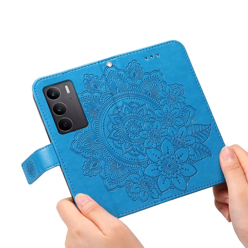 Mandala knížkové pouzdro na Realme C75 - modré