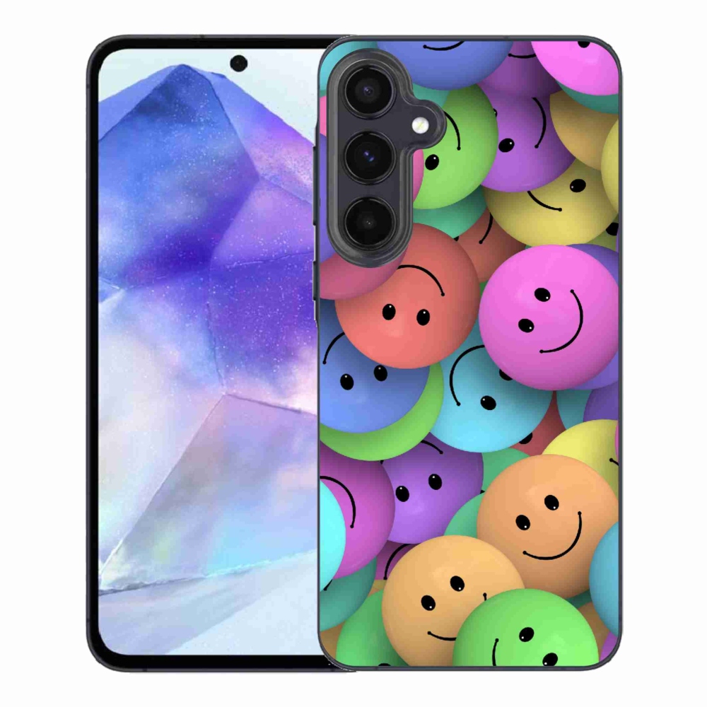 Gelový kryt mmCase na Samsung Galaxy A55 5G - barevní smajlíci