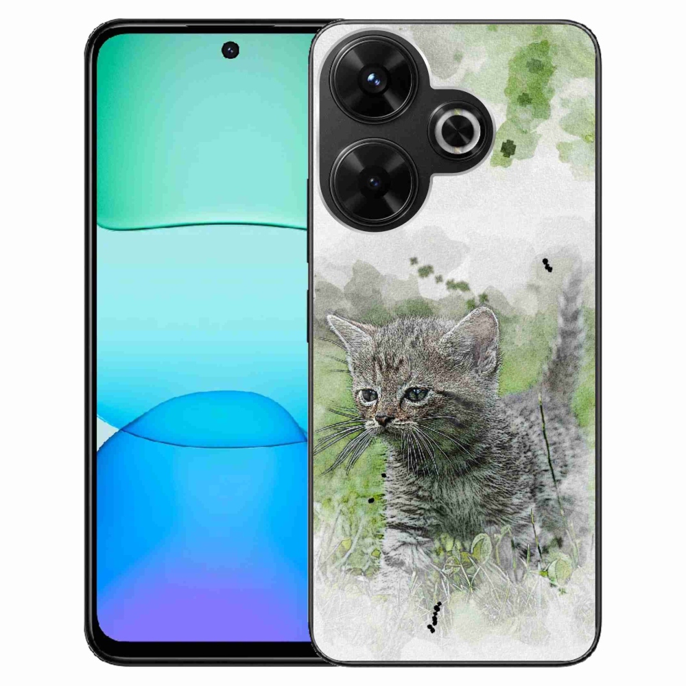 Gelový kryt mmCase na Xiaomi Redmi 13 4G/Poco M6 4G - roztomilé kotě 1