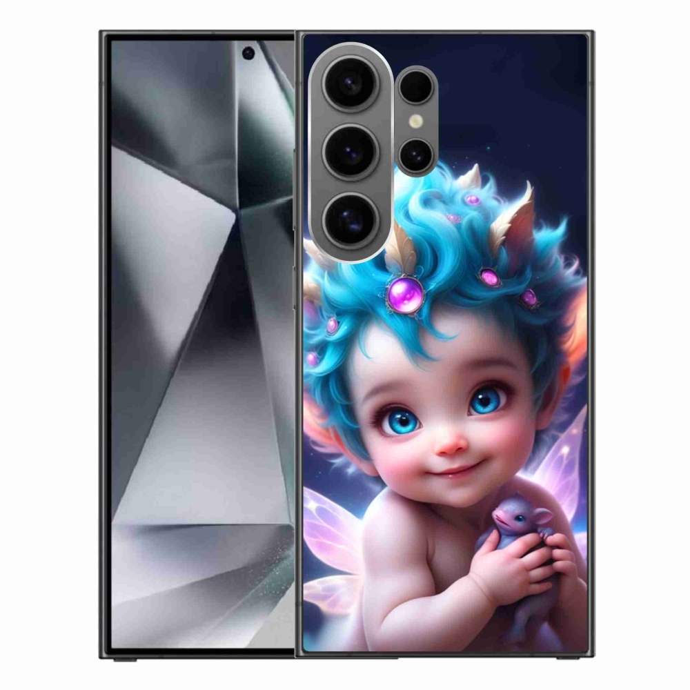 Gelový kryt mmCase na Samsung Galaxy S24 Ultra - dítě s motýlími křídly