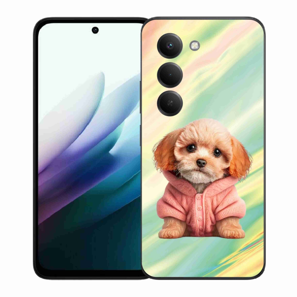 Gelový kryt mmCase na Xiaomi Redmi 15 4G/5G (171mm) - štěně ve svetru