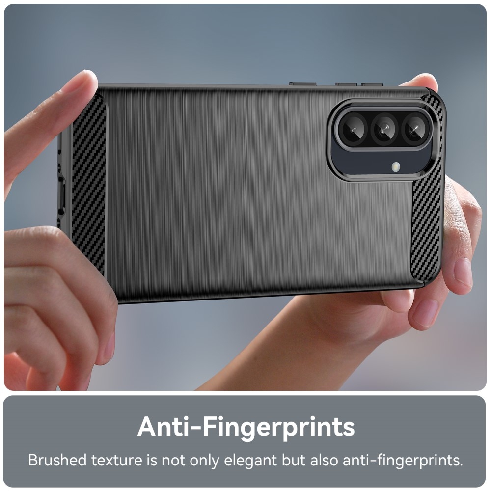 Carbon odolný gelový obal na Samsung Galaxy A36 5G/A56 5G - černý
