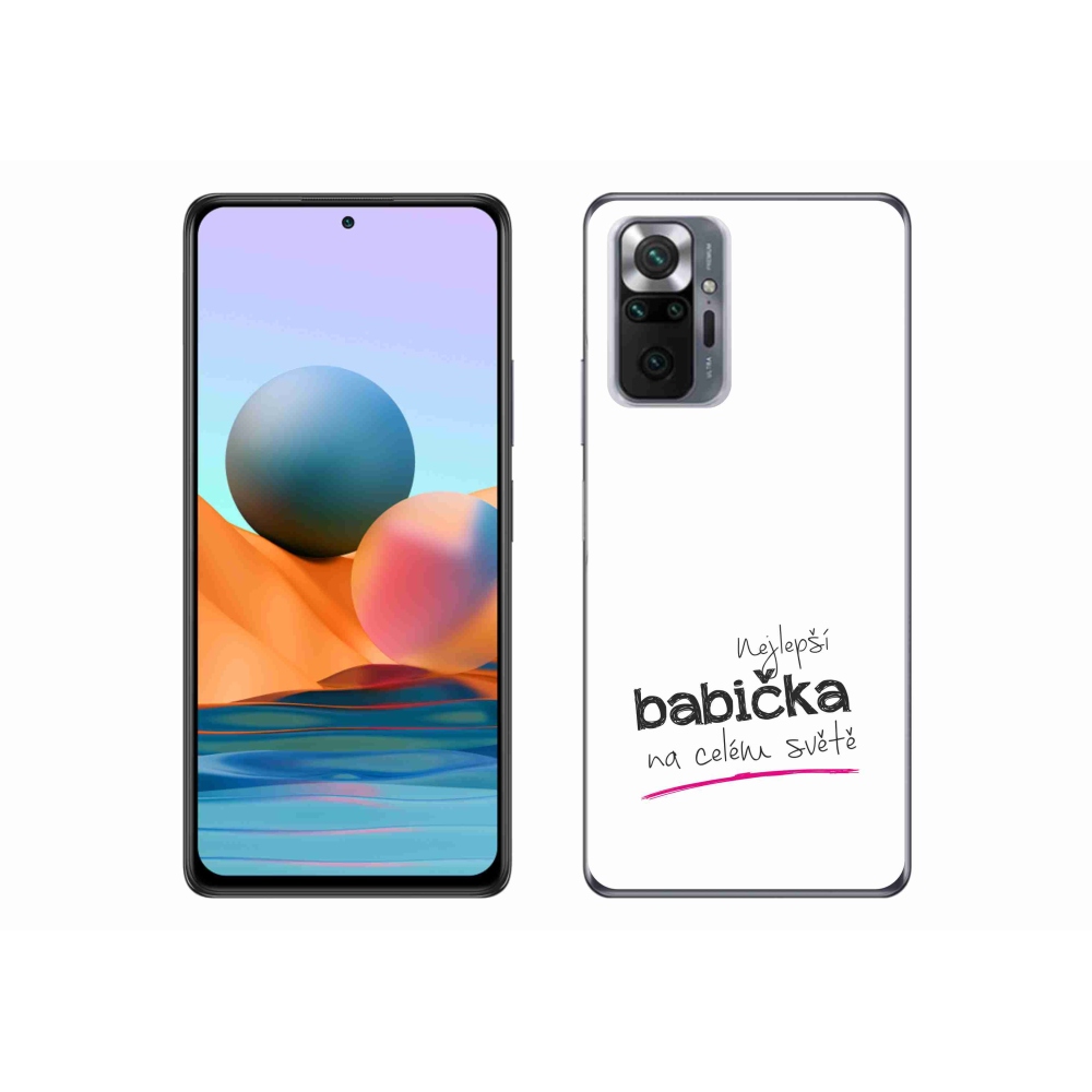Gelový kryt mmCase na Xiaomi Redmi Note 10 Pro - nejlepší babička 4 bílé pozadí