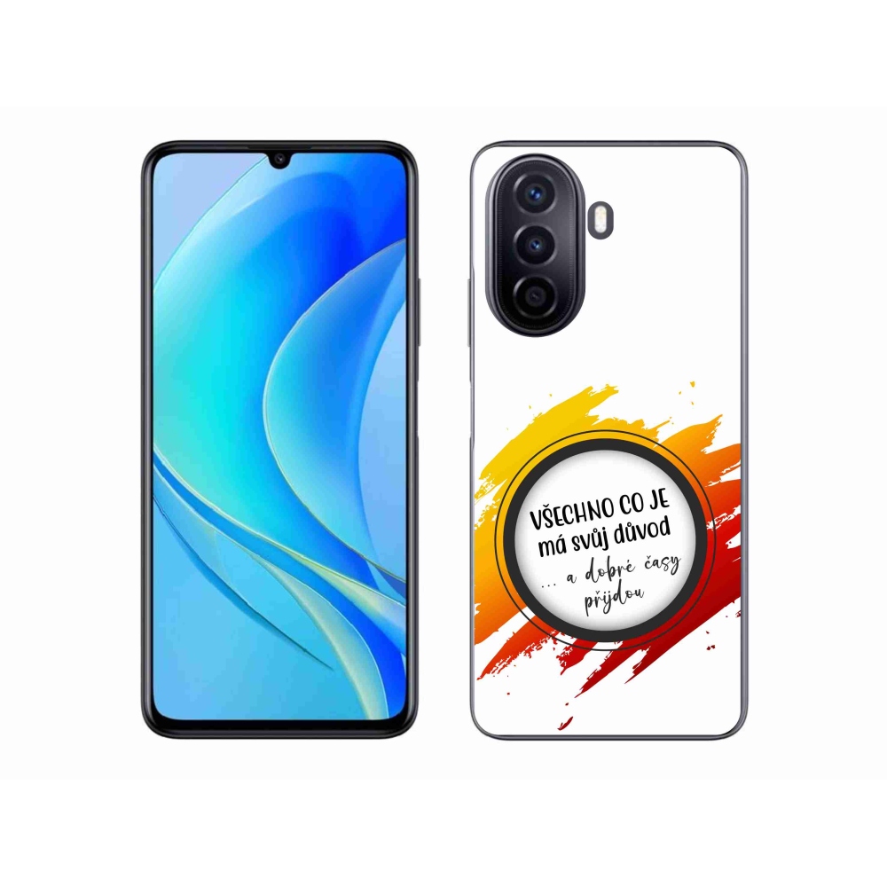 Gelový kryt mmCase na Huawei Nova Y70 - citát 3 bílé pozadí