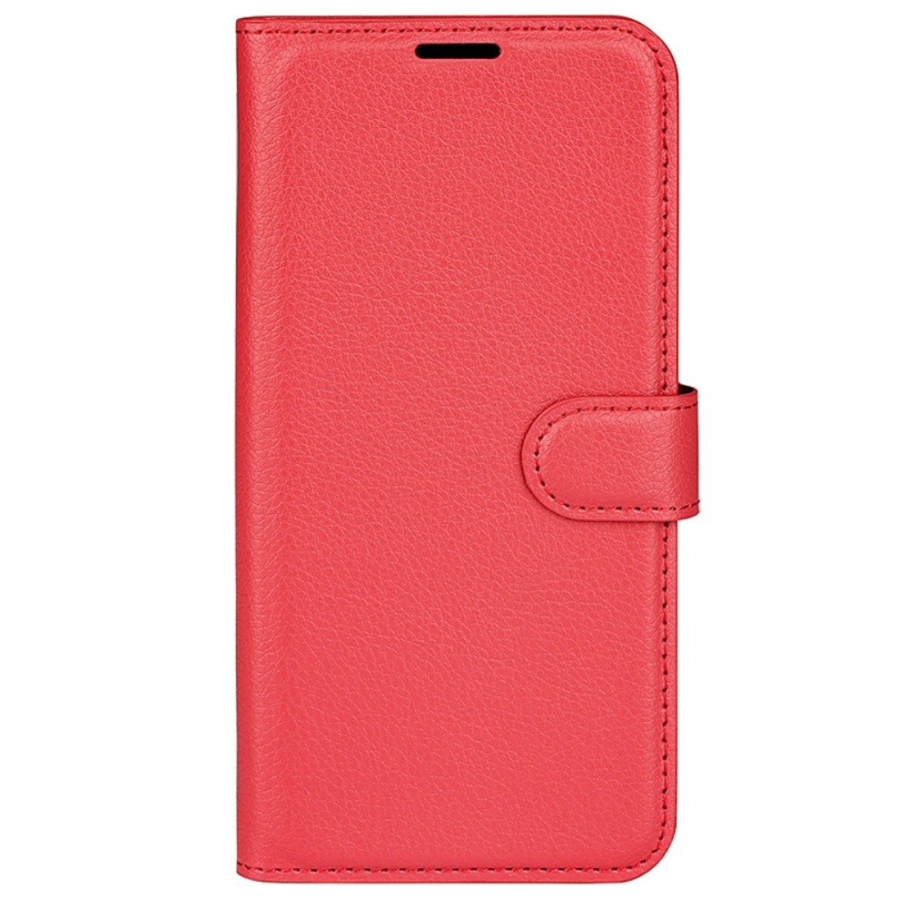 Litchi knížkové pouzdro na Samsung Galaxy S24 - červené
