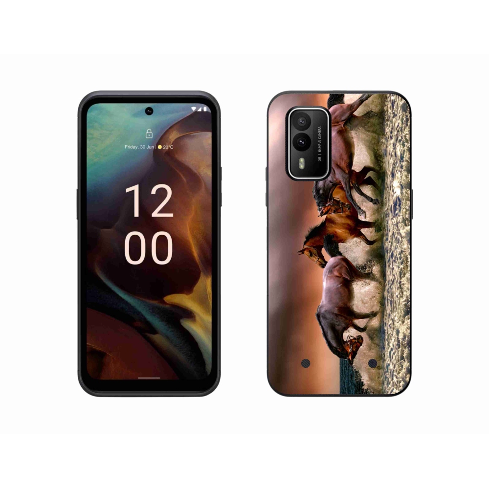 Gelový obal mmCase na Nokia XR21 - koně 1