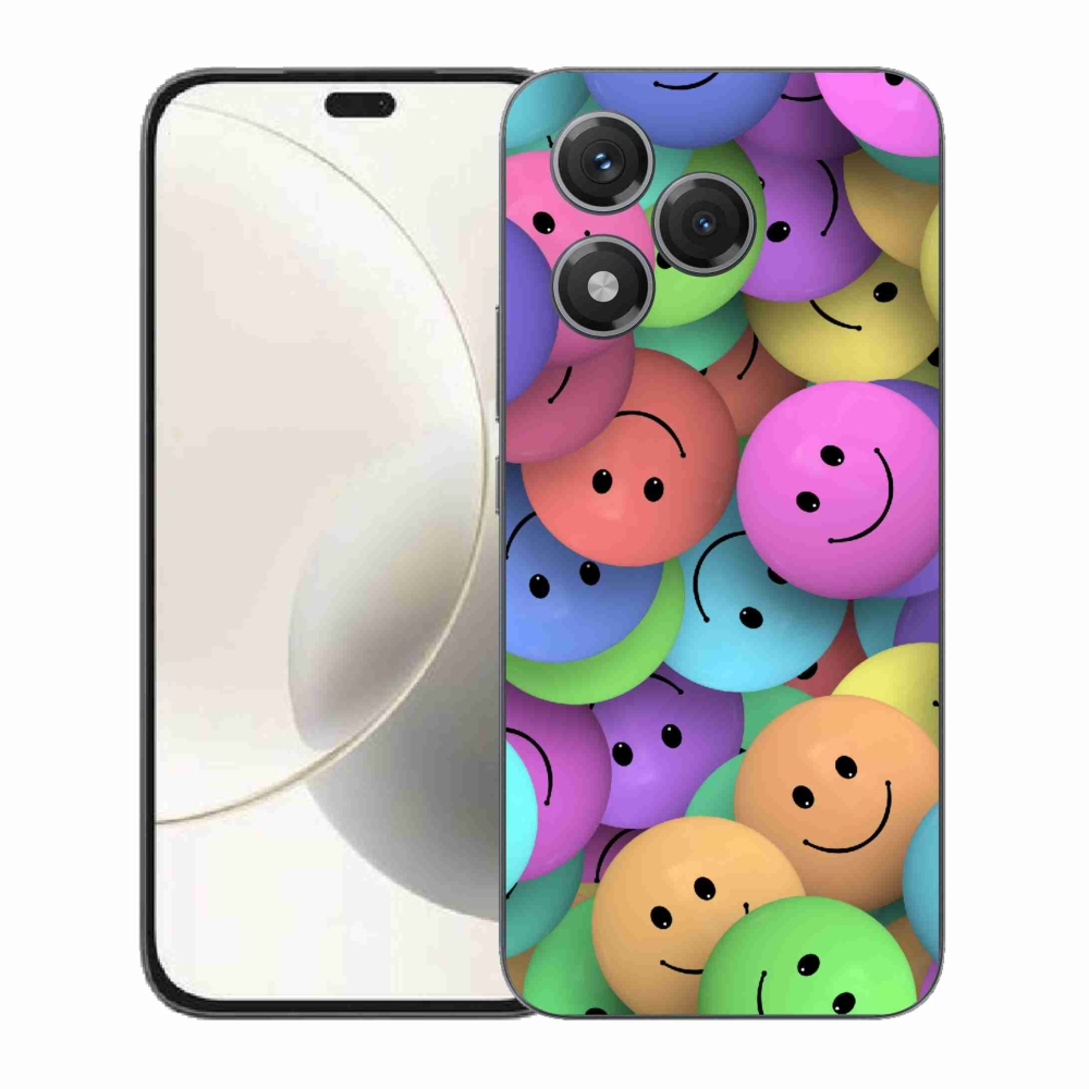 Gelový kryt mmCase na Honor 400 Lite - barevní smajlíci