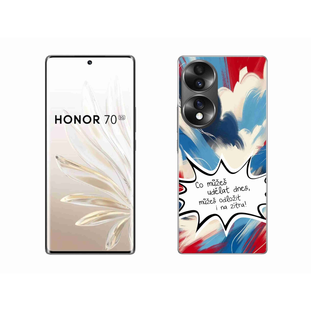 Gelový kryt mmCase na Honor 70 - vtipný text 9 bílé pozadí