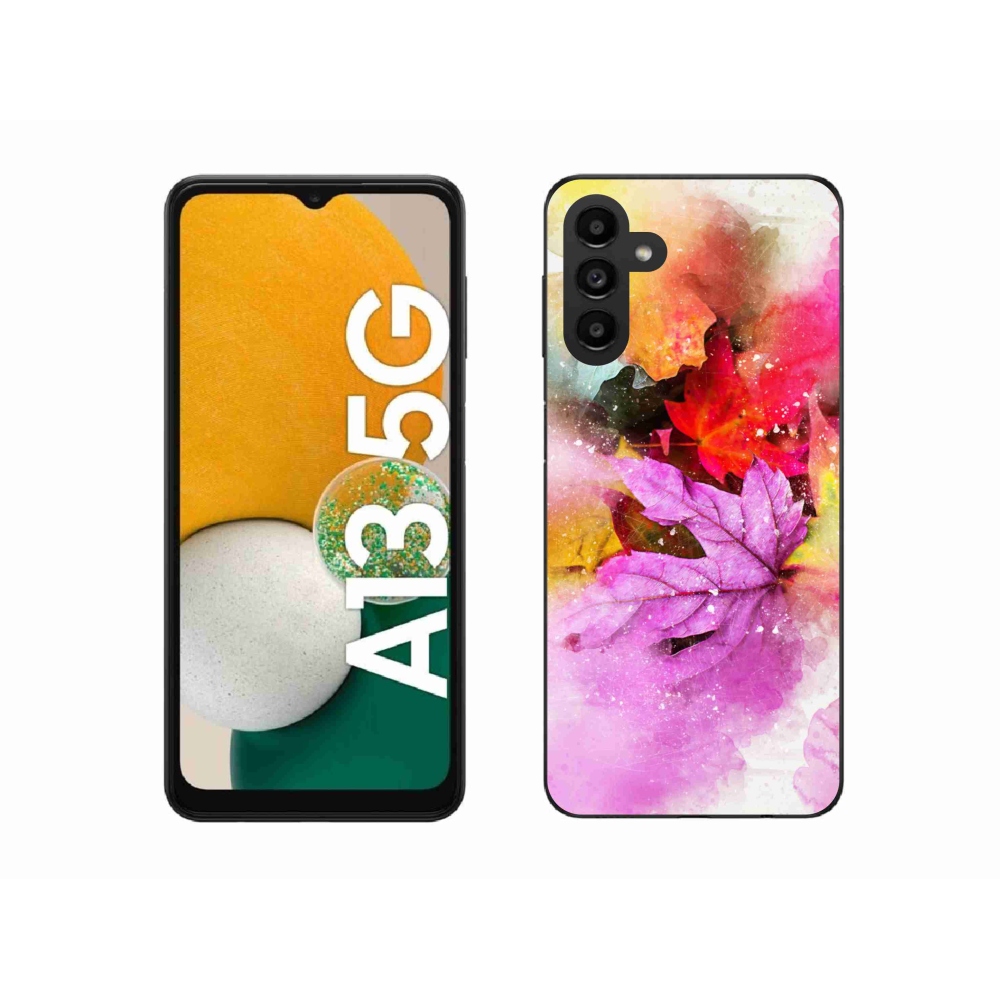 Gelový kryt mmCase na Samsung Galaxy A13 5G - barevné listy