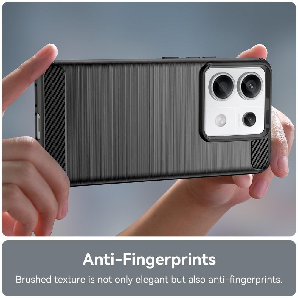 Carbon odolný gelový obal na Xiaomi Redmi Note 13 Pro 5G/Poco X6 5G - černý