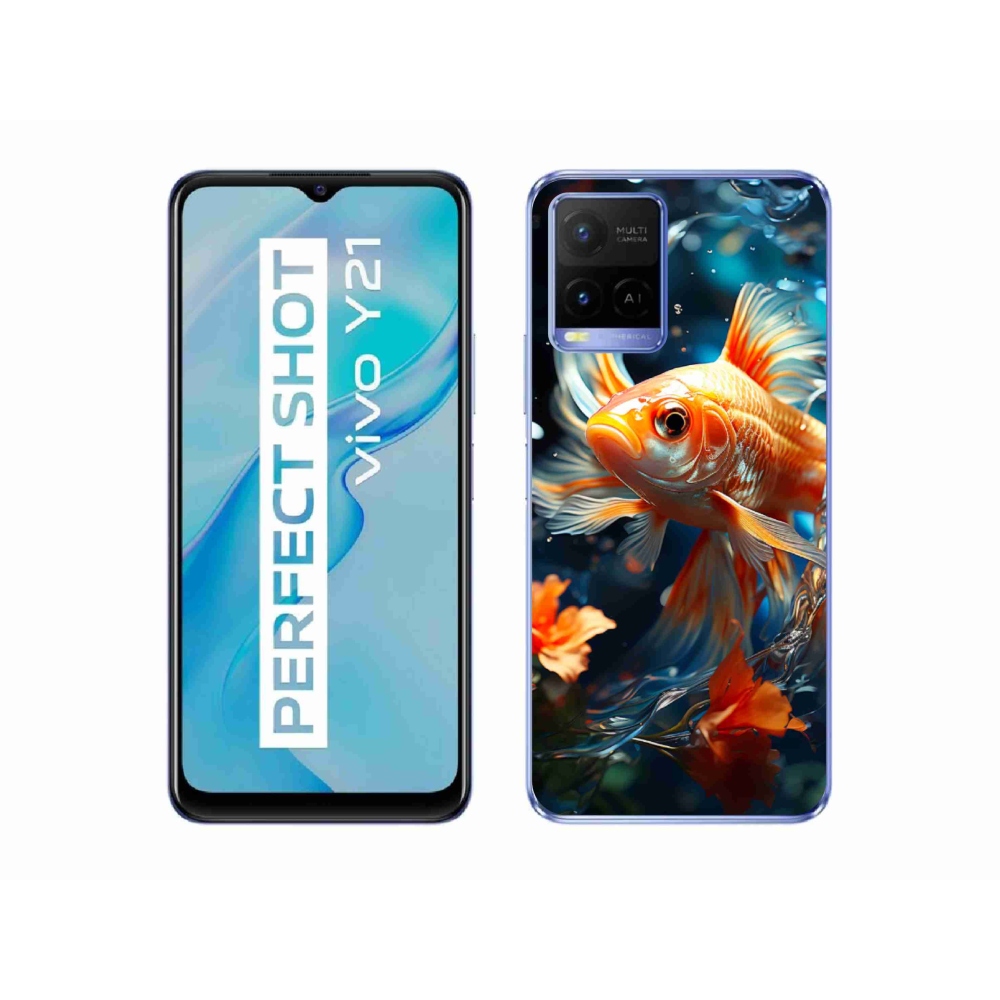 Gelový kryt mmCase na Vivo Y21/Y21s/Y33s - rybka