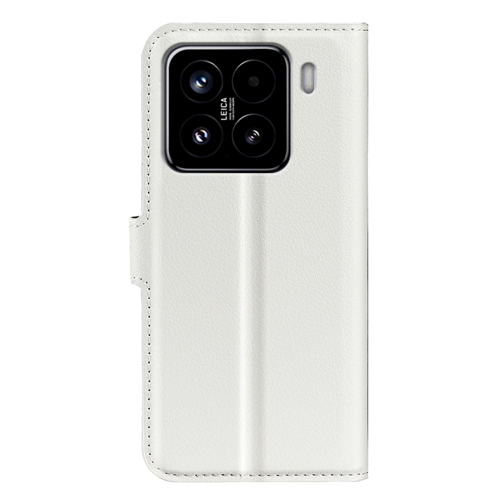 Litchi knížkové pouzdro na Xiaomi 15 - bílé